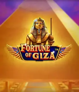 Step into the ancient world of the Fortune of Giza game by Pragmatic Play, featuring a majestic depiction of a Pharaoh amid the iconic pyramid backdrop. This image captures the splendor of Egyptian culture, great for history buffs, delivering a thrilling adventure.